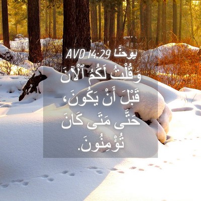 Picture 04 - يوحنَّا 14:29 AVD - وَقُلْتُ لَكُمُ ٱلْآنَ - Bible Verse Picture