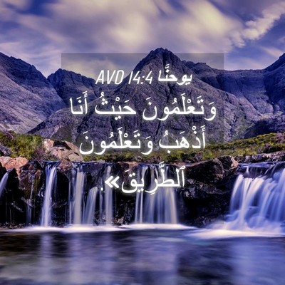 Picture 04 - يوحنَّا 14:4 AVD - وَتَعْلَمُونَ حَيْثُ - Bible Verse Picture
