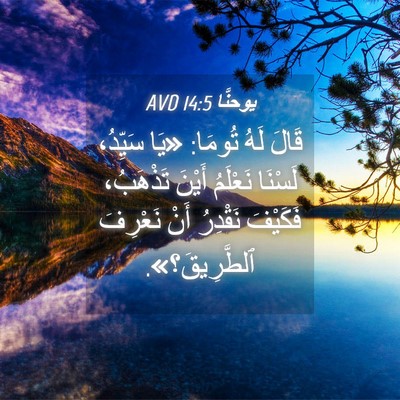 Picture 04 - يوحنَّا 14:5 AVD - قَالَ لَهُ تُومَا: «يَا - Bible Verse Picture
