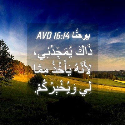 Picture 04 - يوحنَّا 16:14 AVD - ذَاكَ يُمَجِّدُنِي، - Bible Verse Picture