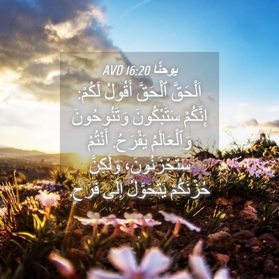 Picture 04 - يوحنَّا 16:20 AVD - اَلْحَقَّ ٱلْحَقَّ - Bible Verse Picture