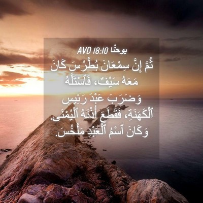 Picture 04 - يوحنَّا 18:10 AVD - ثُمَّ إِنَّ سِمْعَانَ - Bible Verse Picture