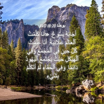 Picture 04 - يوحنَّا 18:20 AVD - أَجَابَهُ يَسُوعُ: «أَنَا - Bible Verse Picture