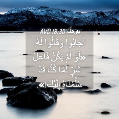 Picture 04 - يوحنَّا 18:30 AVD - أَجَابُوا وَقَالُوا لَهُ: - Bible Verse Picture