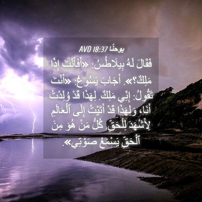 Picture 04 - يوحنَّا 18:37 AVD - فَقَالَ لَهُ بِيلَاطُسُ: - Bible Verse Picture