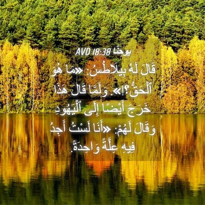 Picture 04 - يوحنَّا 18:38 AVD - قَالَ لَهُ بِيلَاطُسُ: - Bible Verse Picture