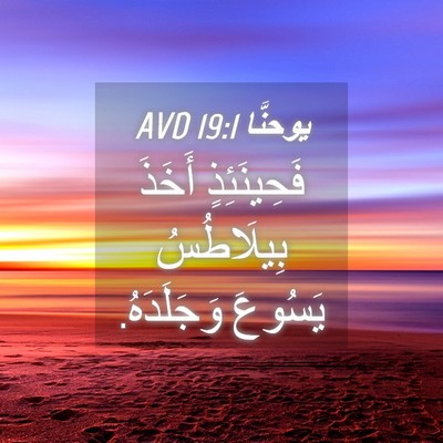 Picture 04 - يوحنَّا 19:1 AVD - فَحِينَئِذٍ أَخَذَ - Bible Verse Picture