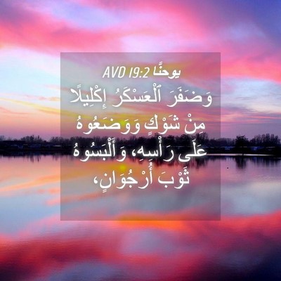 Picture 04 - يوحنَّا 19:2 AVD - وَضَفَرَ ٱلْعَسْكَرُ - Bible Verse Picture