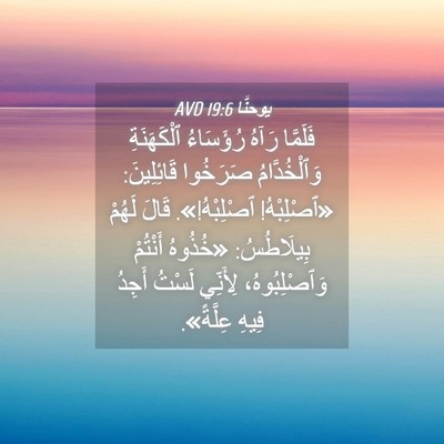 Picture 04 - يوحنَّا 19:6 AVD - فَلَمَّا رَآهُ رُؤَسَاءُ - Bible Verse Picture