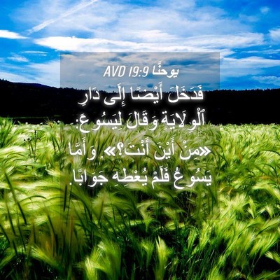 Picture 04 - يوحنَّا 19:9 AVD - فَدَخَلَ أَيْضًا إِلَى - Bible Verse Picture