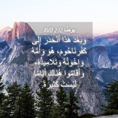 Picture 04 - يوحنَّا 2:12 AVD - وَبَعْدَ هَذَا ٱنْحَدَرَ - Bible Verse Picture