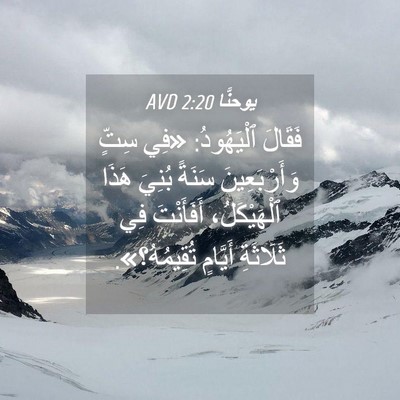 Picture 04 - يوحنَّا 2:20 AVD - فَقَالَ ٱلْيَهُودُ: «فِي - Bible Verse Picture