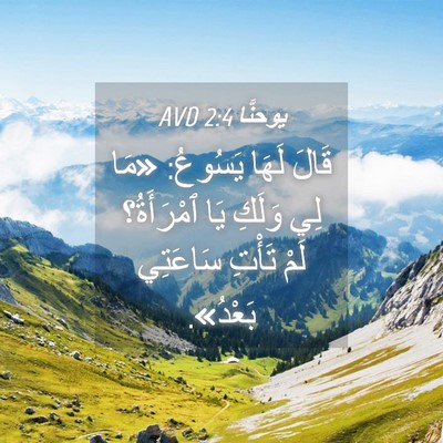 Picture 04 - يوحنَّا 2:4 AVD - قَالَ لَهَا يَسُوعُ: «مَا - Bible Verse Picture