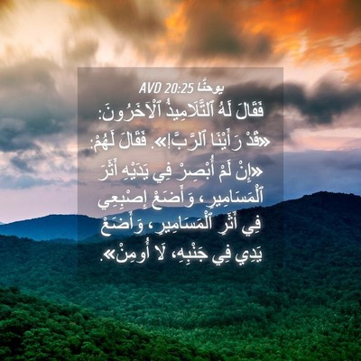 Picture 04 - يوحنَّا 20:25 AVD - فَقَالَ لَهُ - Bible Verse Picture