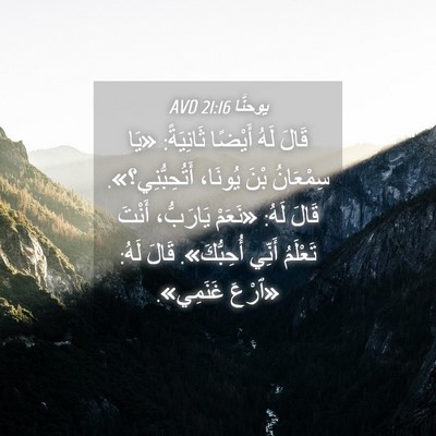 Picture 04 - يوحنَّا 21:16 AVD - قَالَ لَهُ أَيْضًا - Bible Verse Picture