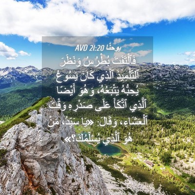 Picture 04 - يوحنَّا 21:20 AVD - فَٱلْتَفَتَ بُطْرُسُ - Bible Verse Picture