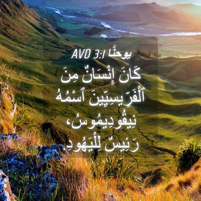 Picture 04 - يوحنَّا 3:1 AVD - كَانَ إِنْسَانٌ مِنَ - Bible Verse Picture