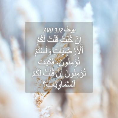Picture 04 - يوحنَّا 3:12 AVD - إِنْ كُنْتُ قُلْتُ لَكُمُ - Bible Verse Picture