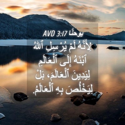 Picture 04 - يوحنَّا 3:17 AVD - لِأَنَّهُ لَمْ يُرْسِلِ - Bible Verse Picture