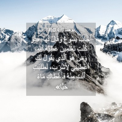 Picture 04 - يوحنَّا 4:10 AVD - أَجَابَ يَسُوعُ وَقَالَ - Bible Verse Picture