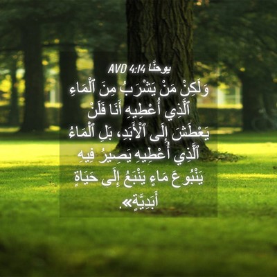 Picture 04 - يوحنَّا 4:14 AVD - وَلَكِنْ مَنْ يَشْرَبُ - Bible Verse Picture