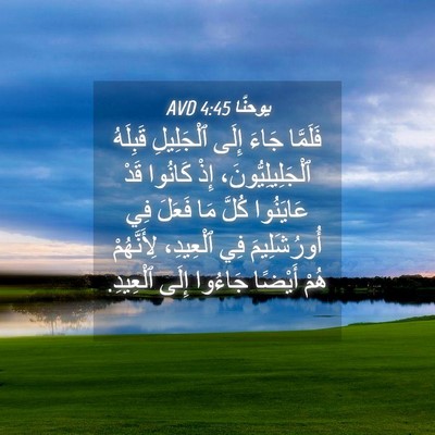 Picture 04 - يوحنَّا 4:45 AVD - فَلَمَّا جَاءَ إِلَى - Bible Verse Picture