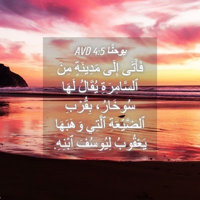 Picture 04 - يوحنَّا 4:5 AVD - فَأَتَى إِلَى مَدِينَةٍ - Bible Verse Picture