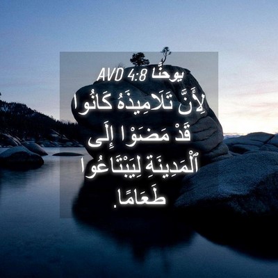 Picture 04 - يوحنَّا 4:8 AVD - لِأَنَّ تَلَامِيذَهُ - Bible Verse Picture
