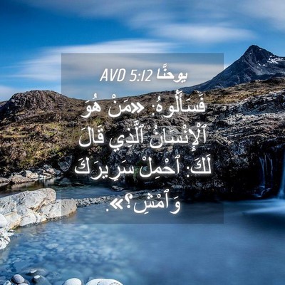 Picture 04 - يوحنَّا 5:12 AVD - فَسَأَلُوهُ: «مَنْ هُوَ - Bible Verse Picture