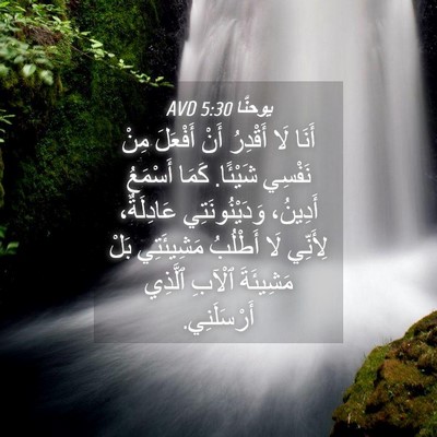 Picture 04 - يوحنَّا 5:30 AVD - أَنَا لَا أَقْدِرُ أَنْ - Bible Verse Picture