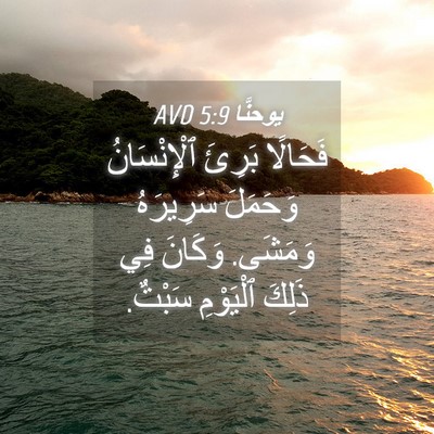 Picture 04 - يوحنَّا 5:9 AVD - فَحَالًا بَرِئَ - Bible Verse Picture