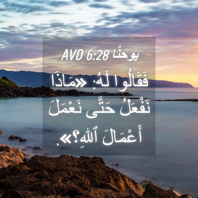 Picture 04 - يوحنَّا 6:28 AVD - فَقَالُوا لَهُ: «مَاذَا - Bible Verse Picture
