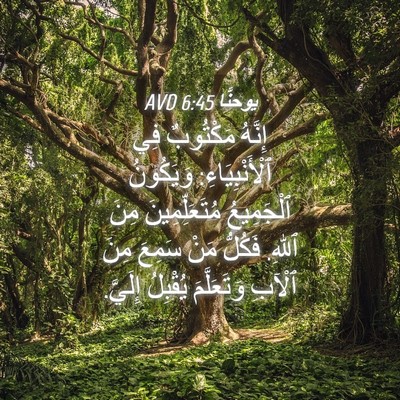 Picture 04 - يوحنَّا 6:45 AVD - إِنَّهُ مَكْتُوبٌ فِي - Bible Verse Picture