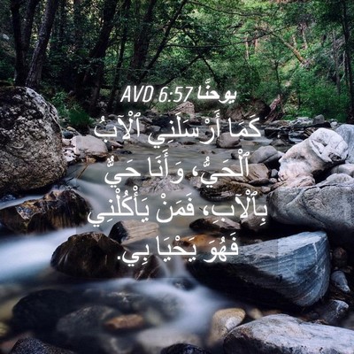 Picture 04 - يوحنَّا 6:57 AVD - كَمَا أَرْسَلَنِي ٱلْآبُ - Bible Verse Picture