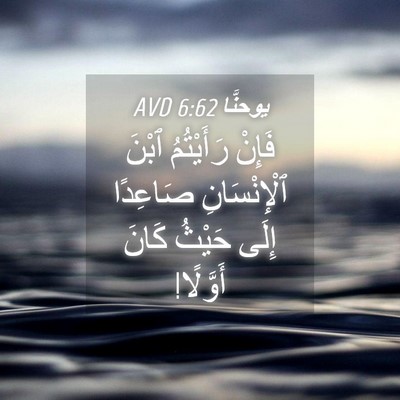 Picture 04 - يوحنَّا 6:62 AVD - فَإِنْ رَأَيْتُمُ ٱبْنَ - Bible Verse Picture