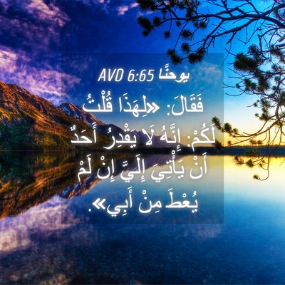 Picture 04 - يوحنَّا 6:65 AVD - فَقَالَ: «لِهَذَا قُلْتُ - Bible Verse Picture