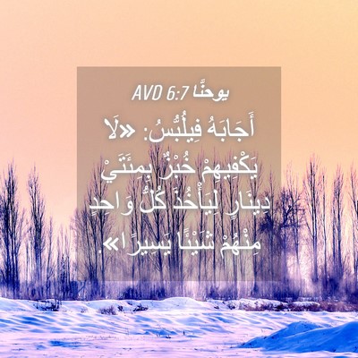 Picture 04 - يوحنَّا 6:7 AVD - أَجَابَهُ فِيلُبُّسُ: «لَا - Bible Verse Picture