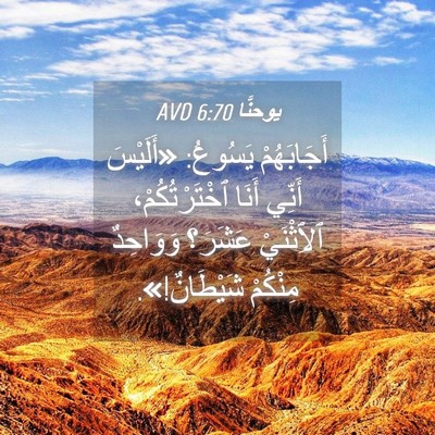 Picture 04 - يوحنَّا 6:70 AVD - أَجَابَهُمْ يَسُوعُ: - Bible Verse Picture