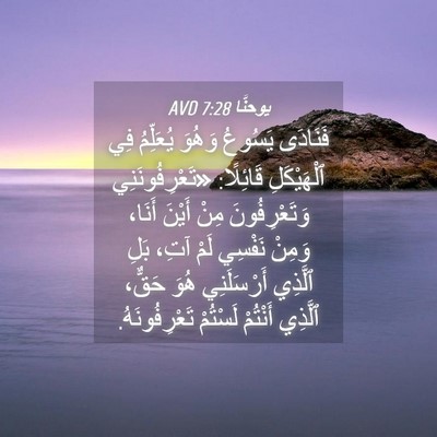 Picture 04 - يوحنَّا 7:28 AVD - فَنَادَى يَسُوعُ وَهُوَ - Bible Verse Picture