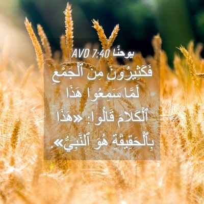 Picture 04 - يوحنَّا 7:40 AVD - فَكَثِيرُونَ مِنَ - Bible Verse Picture