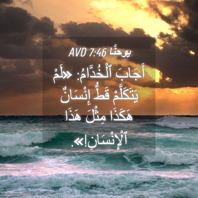 Picture 04 - يوحنَّا 7:46 AVD - أَجَابَ ٱلْخُدَّامُ: «لَمْ - Bible Verse Picture