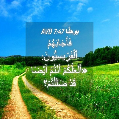 Picture 04 - يوحنَّا 7:47 AVD - فَأَجَابَهُمُ - Bible Verse Picture