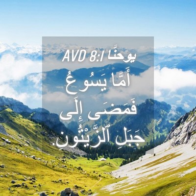 Picture 04 - يوحنَّا 8:1 AVD - أَمَّا يَسُوعُ فَمَضَى - Bible Verse Picture