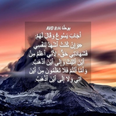 Picture 04 - يوحنَّا 8:14 AVD - أَجَابَ يَسُوعُ وَقَالَ - Bible Verse Picture