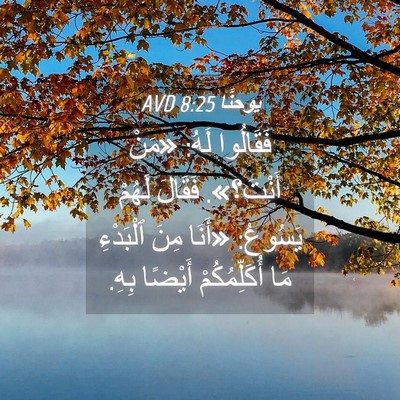 Picture 04 - يوحنَّا 8:25 AVD - فَقَالُوا لَهُ: «مَنْ - Bible Verse Picture