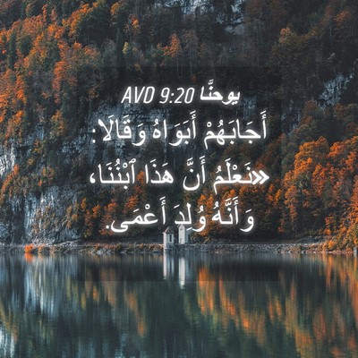 Picture 04 - يوحنَّا 9:20 AVD - أَجَابَهُمْ أَبَوَاهُ - Bible Verse Picture