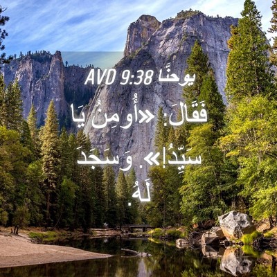 Picture 04 - يوحنَّا 9:38 AVD - فَقَالَ: «أُومِنُ يَا - Bible Verse Picture