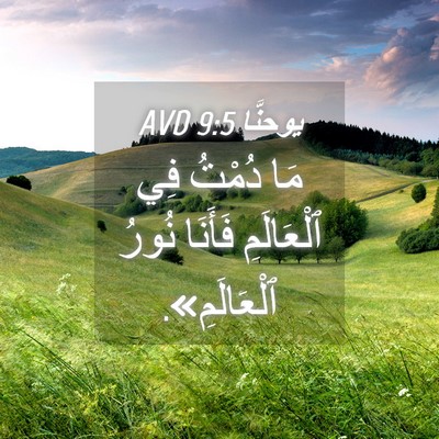 Picture 04 - يوحنَّا 9:5 AVD - مَا دُمْتُ فِي ٱلْعَالَمِ - Bible Verse Picture