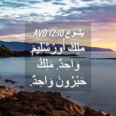 Picture 04 - يَشُوع 12:10 AVD - مَلِكُ أُورُشَلِيمَ - Bible Verse Picture