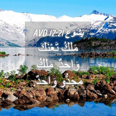 Picture 04 - يَشُوع 12:21 AVD - مَلِكُ تَعْنَكَ وَاحِدٌ. - Bible Verse Picture
